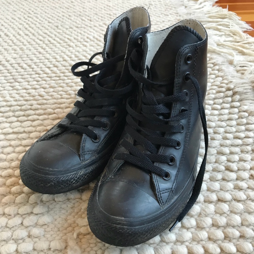 Converse rubber high top rain boots